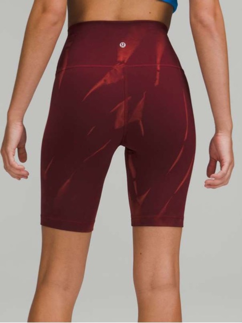 Lululemon Wunder Train High-Rise Short 8" Sun Bleached Wash Red Merlot Size 4